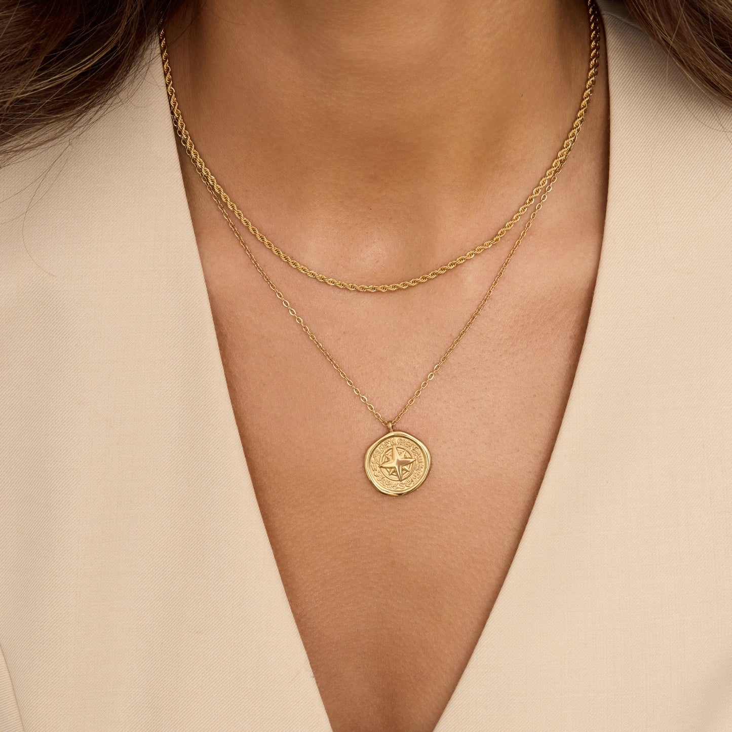Golden Compass Necklace