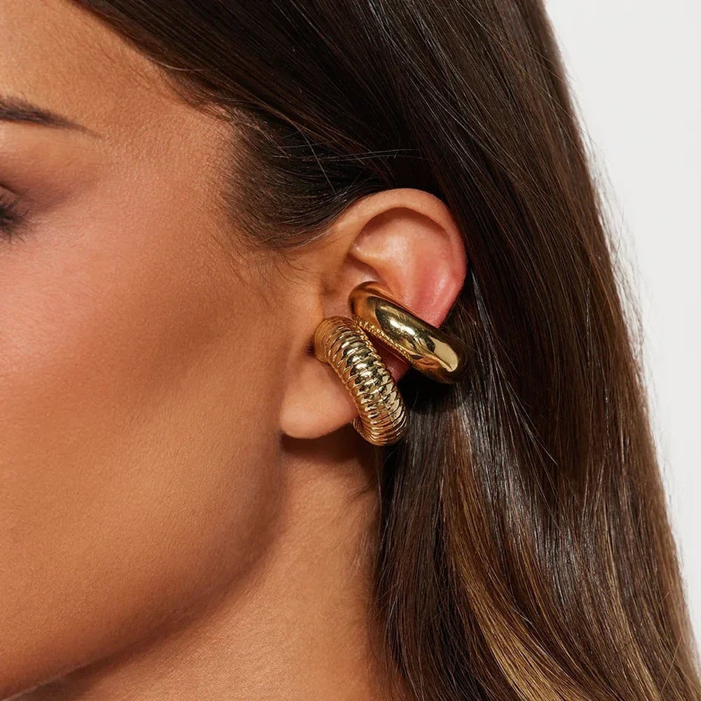 4 Pcs Fashion C Shape Ear Cuff Earrings
